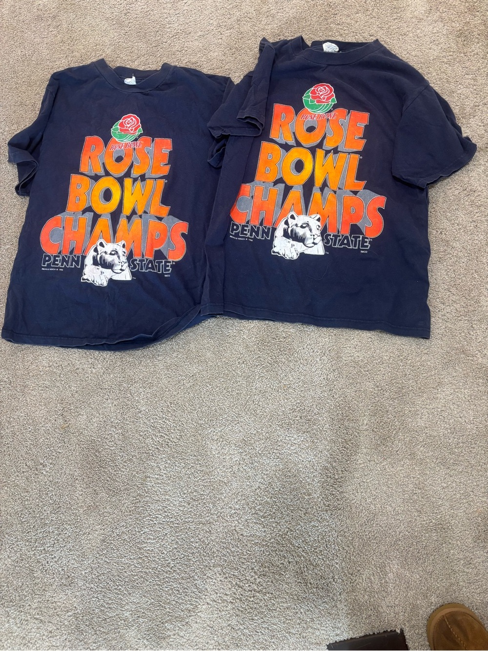 Vintage penn state 1995 Navy Rose Bowl Champs Graphic Tee Sz large